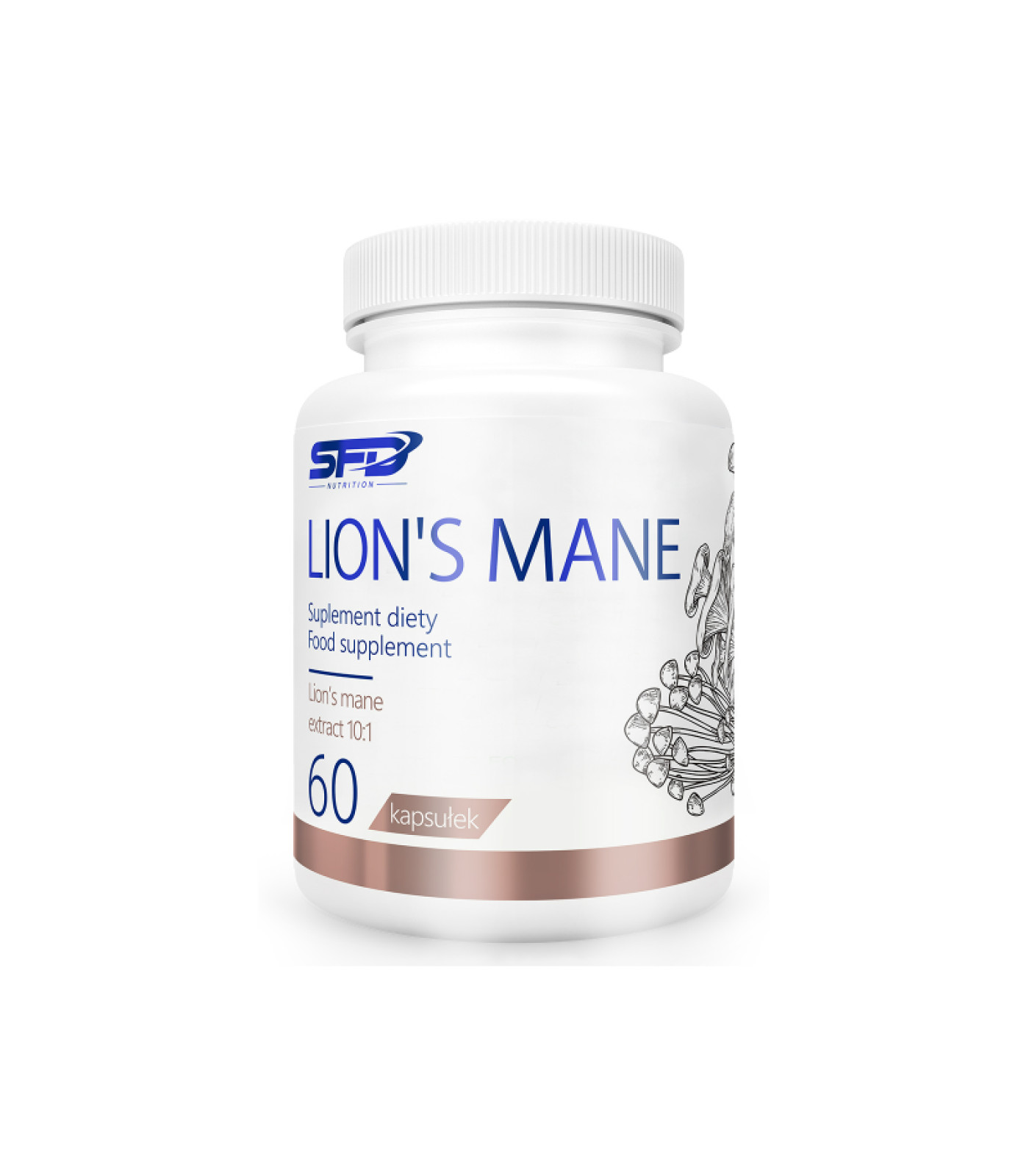 SFD Lion`s Mane Caps  - Лъвска Грива, Разфасовка 60 caps